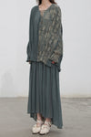 Mutedance 25 Autumn/Winter V-neck silk dress MD-MD25FW31-green (MD25FW30)